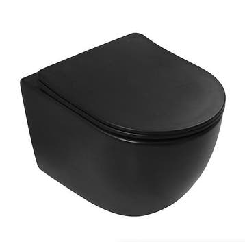 SALE - Ravius 48 - Mat zwart - Toiletset - Hangend - Soft, Ophalen of Verzenden, Nieuw
