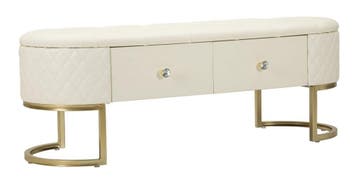 BANK MET LADES SHARON CM 120X40X43, Ophalen of Verzenden, Nieuw