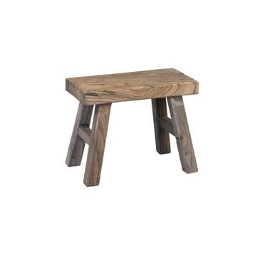 gerecyclede elmHout voetenbankje 25x12x20cm, Verzenden, Nieuw