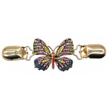 Fako Bijoux - Vestsluiting - Vestclip - Vlinder Strass -, Verzenden, Nieuw