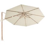 Challenger T2 premium Ø350 cm teak champagne, Tuin en Terras, Parasols, Ophalen of Verzenden, Nieuw