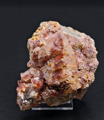 Calciet ematoïde pagode Kristallen op matrix - Hoogte: 7 cm