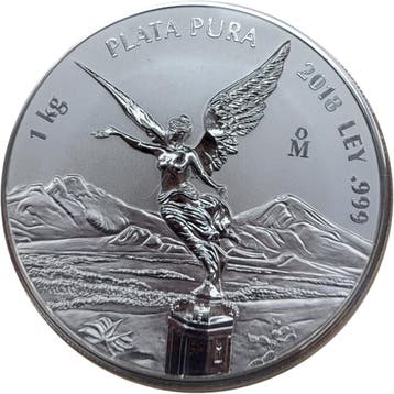Mexican Libertad 1 kg 2018 Proof like, Verzenden, Zuid-Amerika, Losse munt, Zilver