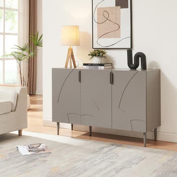 Commode Starvili dressoir 75x115x38 cm grijs [en.casa], Verzenden, Nieuw