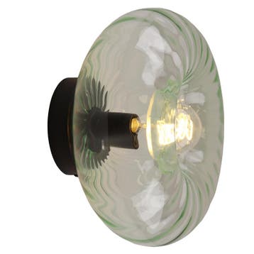 Retro wandlamp groen, Diane, Huis en Inrichting, Ophalen of Verzenden, Nieuw, Glas