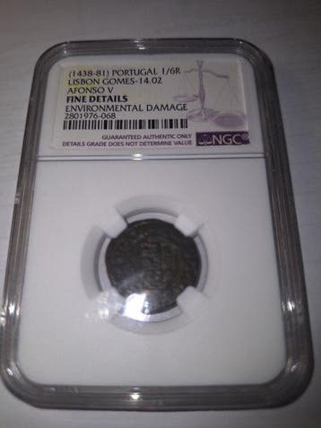 Portugal. D. Afonso V (1438-1481). Ceitil ( de Real Branco)