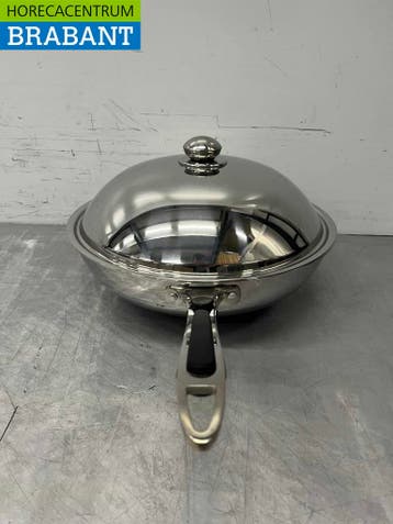 HCB RVS Universele inductie wokpan wok met deksel 36 cm, Ophalen of Verzenden, Nieuw in verpakking