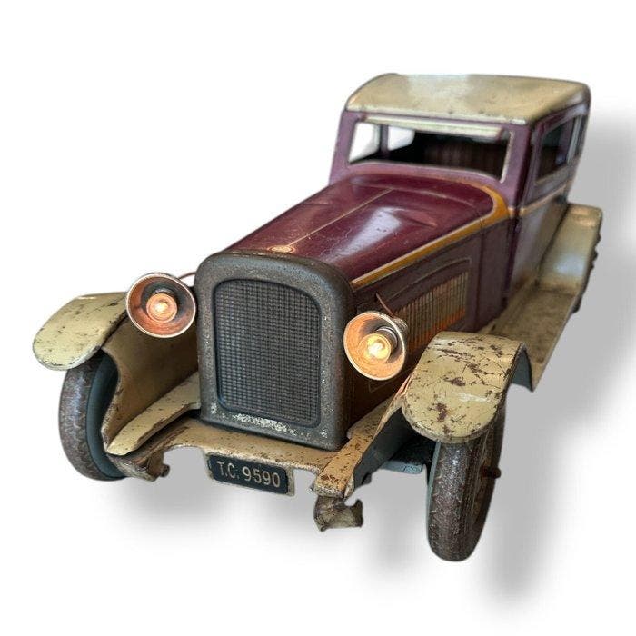TippCo - Blikken speelgoedauto - Large Vintage Tin Clockwork, Antiek en Kunst, Antiek | Speelgoed