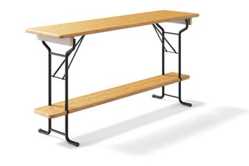 Statafel biertafel 220 x 60 | Zwart onderstel | Kwaliteits, Ophalen of Verzenden, Nieuw