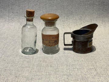 Apothekerspot (3) - Glas - Antieke apothekersfles, Antiek en Kunst