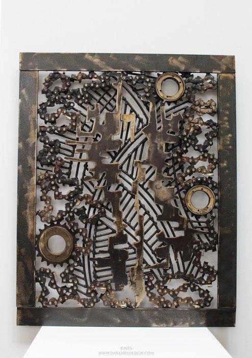 NES - Tableau sculpture murale n°3- Métal, Antiek en Kunst, Kunst | Designobjecten