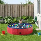 vidaXL Kinderen Zwembad Rood Ø 80 x 20 cm Dik PVC en Gelaagd, Verzenden, Nieuw