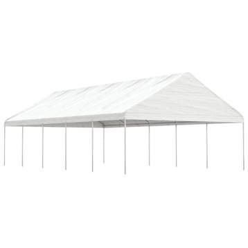 vidaXL Prieel met dak 11,15x5,88x3,75 m polyetheen wit, Verzenden, Nieuw