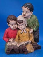 Figuur - Achatiit – Figurengruppe „Kinder mit Buch“ –