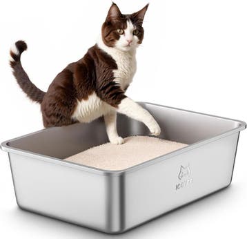 Roestvrijstalen Kattenbak XXL | Tweedekansje | OP=OP, Ophalen of Verzenden, Zo goed als nieuw, Open