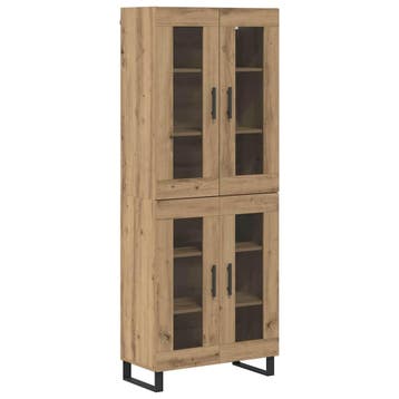 vidaXL buffetkast 2 st Artisan Eiken 69,5 x 34 x 180 cm, Minder dan 50 cm, Verzenden, Nieuw, Minder dan 100 cm