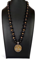 Larve-steen & Pyriet - Ketting – Levensboom Yggdrasil –