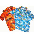 Blouse tropical blauw / oranje - Oranje / 54, Verzenden, Nieuw
