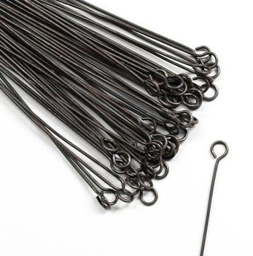 100 x  Kettelstiften 40 x 0,7mm Hematiet kleur, Ophalen of Verzenden, Nieuw, Overige typen