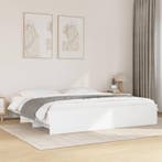 vidaXL Bedframe zonder matras 180x200 cm spaanplaat wit, Eenpersoons, Verzenden, Wit, Nieuw