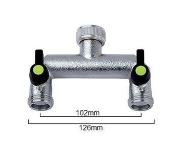 Kraanverdeler splitter 2 x 3/4 aansluiting, Tuin en Terras, Buitenkranen, Ophalen of Verzenden, Nieuw