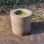 cilindrische waterbak - Graniet - Japan - Shwa periode
