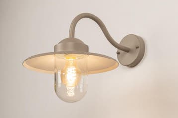 Rietveld Wandlampen - Taupe - Glas, Metaal, Aluminium, Verzenden, Nieuw