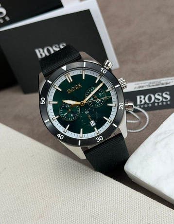 Boss - Santiago Chronograph Date Green - Zonder minimumprijs, Nieuw