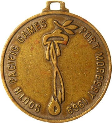 Nieuw Guinea / Papua. Medaille 3de South Pacific Games 1969, Postzegels en Munten