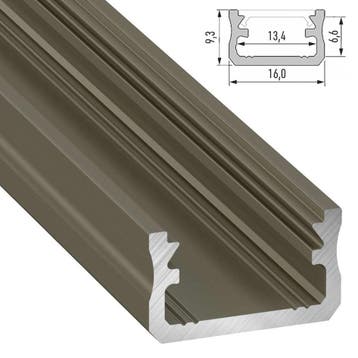Aluminium LED Strip Profiel Zwart | Tot 2 meter leverbaar, Verzenden, Nieuw