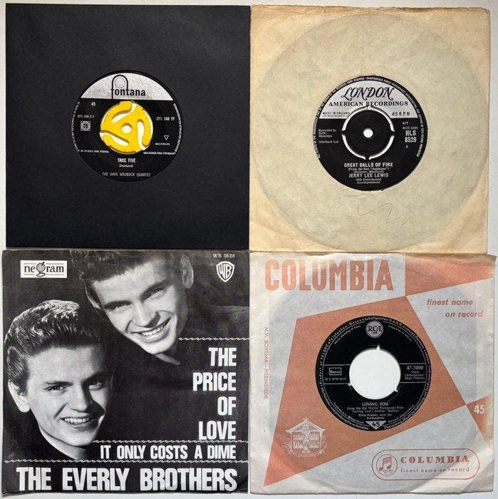 Elvis Presley, Everly Brothers, Jerry Lee Lewis, Dave, Cd's en Dvd's, Vinyl Singles