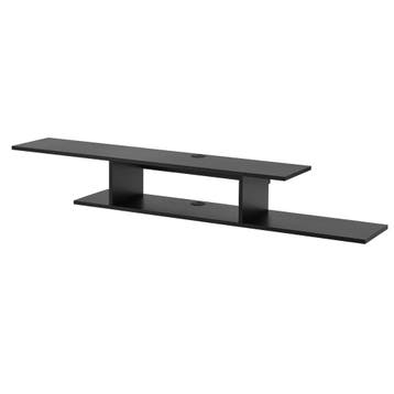 [en.casa] TV wandplank Støvring 21x150x25 cm zwart, Huis en Inrichting, Verzenden, Nieuw