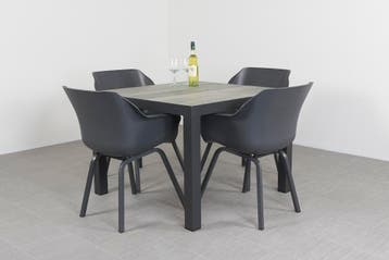 Sophie Element antraciet/Kings 100 cm. tuinset - 5-delig, Verzenden, Nieuw, Overige materialen, Tuinset
