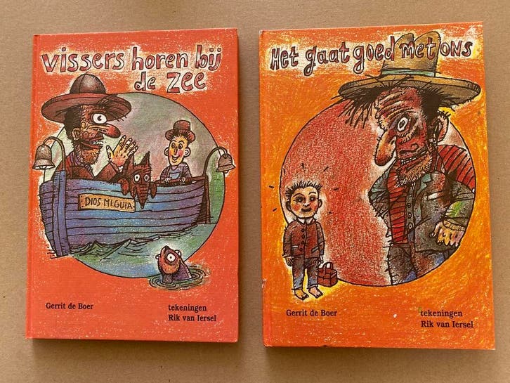 2 Kinderboeken Mexico Illustraties Kunstenaar Rik van Iersel, Boeken, Kinderboeken | Jeugd | onder 10 jaar, Fictie algemeen, Gelezen