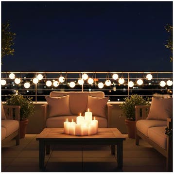 Kobi LED lichtsnoer VENEZIA 7.74m 10 bollen 2500K IP67 230V, Ophalen of Verzenden, Nieuw