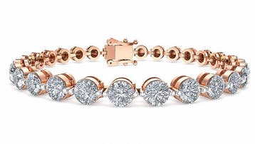Armband - 14 karaat Roségoud - 4.32ct. tw. Diamant, Nieuw