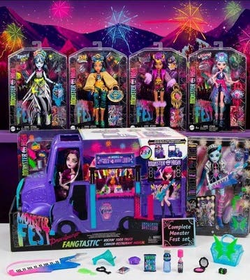 Mattel - Pop Monster Fest doll Food Track - 2020+
