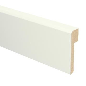 MDF Renovatieplint 85x22 voorgelakt RAL 9010 - per 2,4 m1, Doe-het-zelf en Verbouw, Ophalen of Verzenden, Nieuw