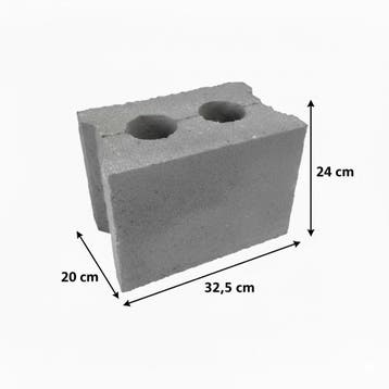 BIA Betonblokken 32,5x20x24cm, Verzenden, Nieuw, Beton
