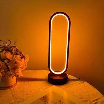 Stijlvol LED Tafellamp - Driekleurig Ringlampje 33cm Hoog, Huis en Inrichting, Lampen | Tafellampen, Verzenden, Nieuw
