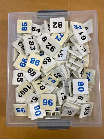 Cijferclips Zwart en Blauw, 0 tot 100 (zie omschr), Verzenden, Nieuw