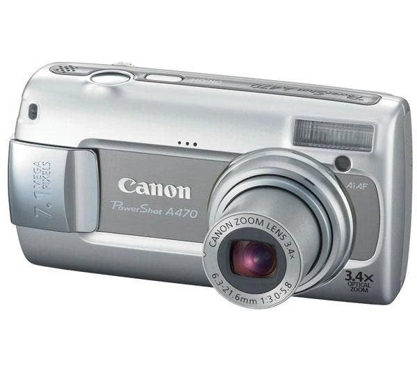 Canon PowerShot A470 Digitale Compact Camera - Zilver (In do, Audio, Tv en Foto, Fotocamera's Digitaal, Zo goed als nieuw, Verzenden
