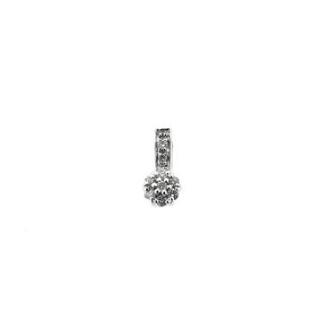 Witgouden ZINZI hanger met diamant; 0,09 ct., Ophalen of Verzenden, Gebruikt, Goud, Overige merken