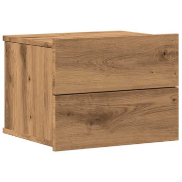 vidaXL Nachtkastje wandgemonteerd 40x32x30 cm artisanaal, Verzenden, Nieuw, Hout
