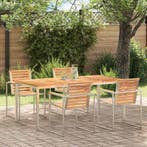 vidaXL EetTafel Bruin 180 x 90 x 75 cm Massief Teakhout, Tuin en Terras, Tuintafels, Verzenden, Nieuw