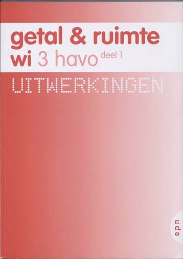 Getal en Ruimte 3 havo dl 1 deel Uitwerkingen 9789011106253, Boeken, Zo goed als nieuw