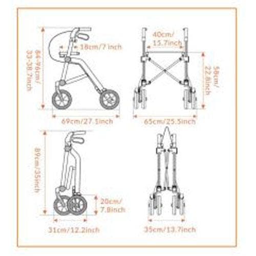 Mobio Rollator Trive Uplivin - groen - slechts 6,5 kg, Diversen, Verpleegmiddelen, Ophalen of Verzenden