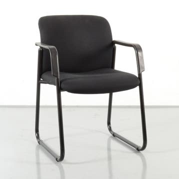 Frontseat vergaderstoel, zwart, buisframe onderstel, Ophalen of Verzenden, Nieuw