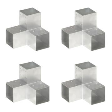 vidaXL Paalverbindingen 4 st Y-vorm 101x101 mm, Tuin en Terras, Verzenden, Nieuw