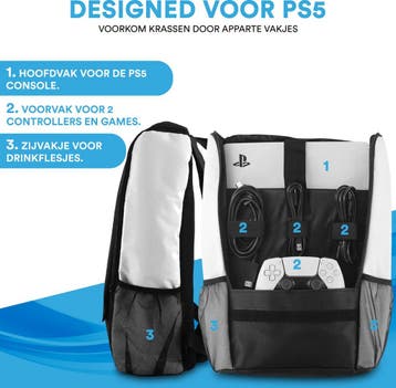 SBVR M1 PS5 Tas - Voor PlayStation 5 met accessoires -, Ophalen of Verzenden, Zo goed als nieuw
